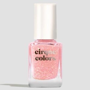 Cirque Colors Pink Lemonade- Baby Pink with Iridescent Flaky Glitter Nail Polish